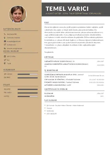 Hukuk Sekreteri Cv Örnekleri cv indir